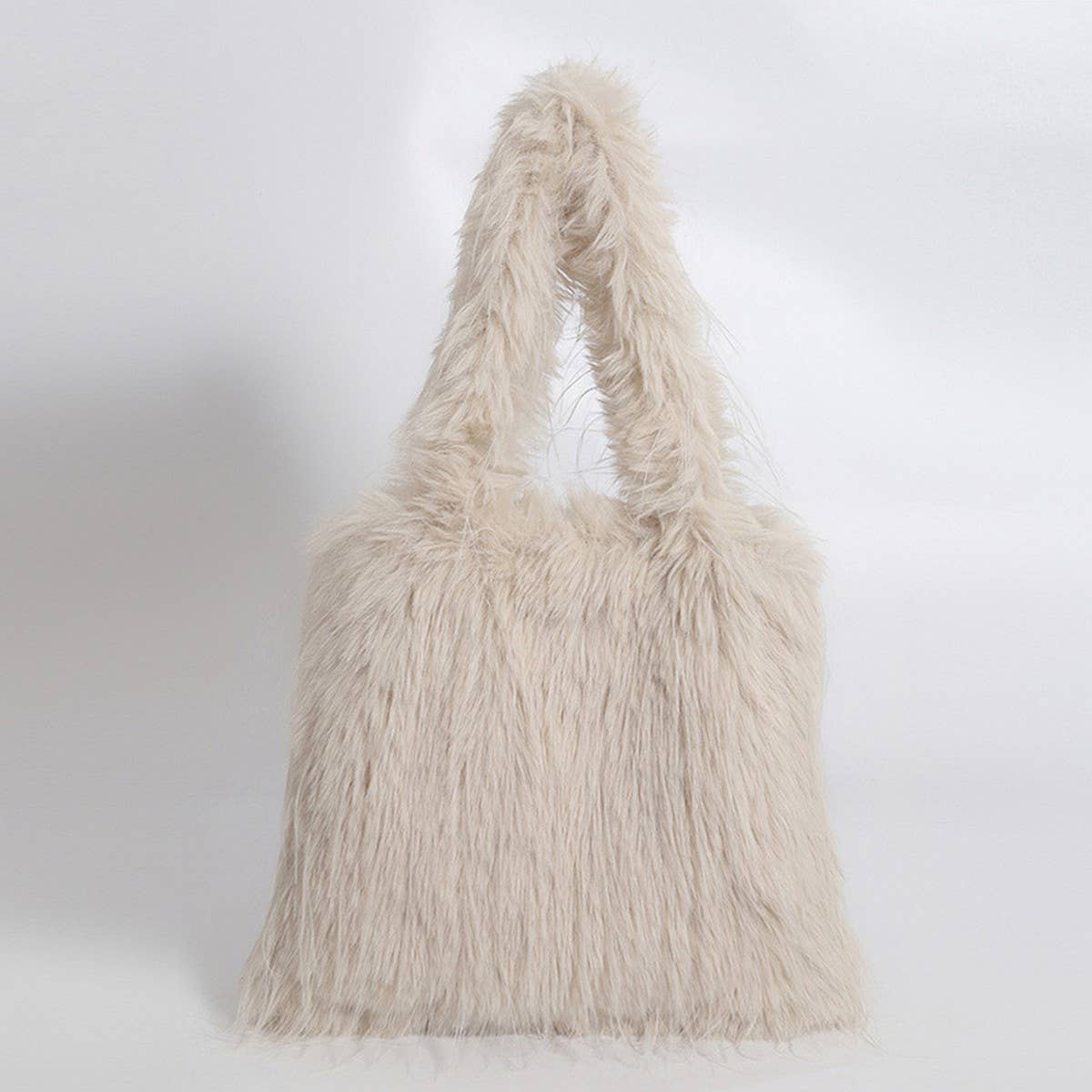 FLUFFY FUR TOTE HANDBAG WOMEN CHIC SHOULDER BAG_CUAB00565