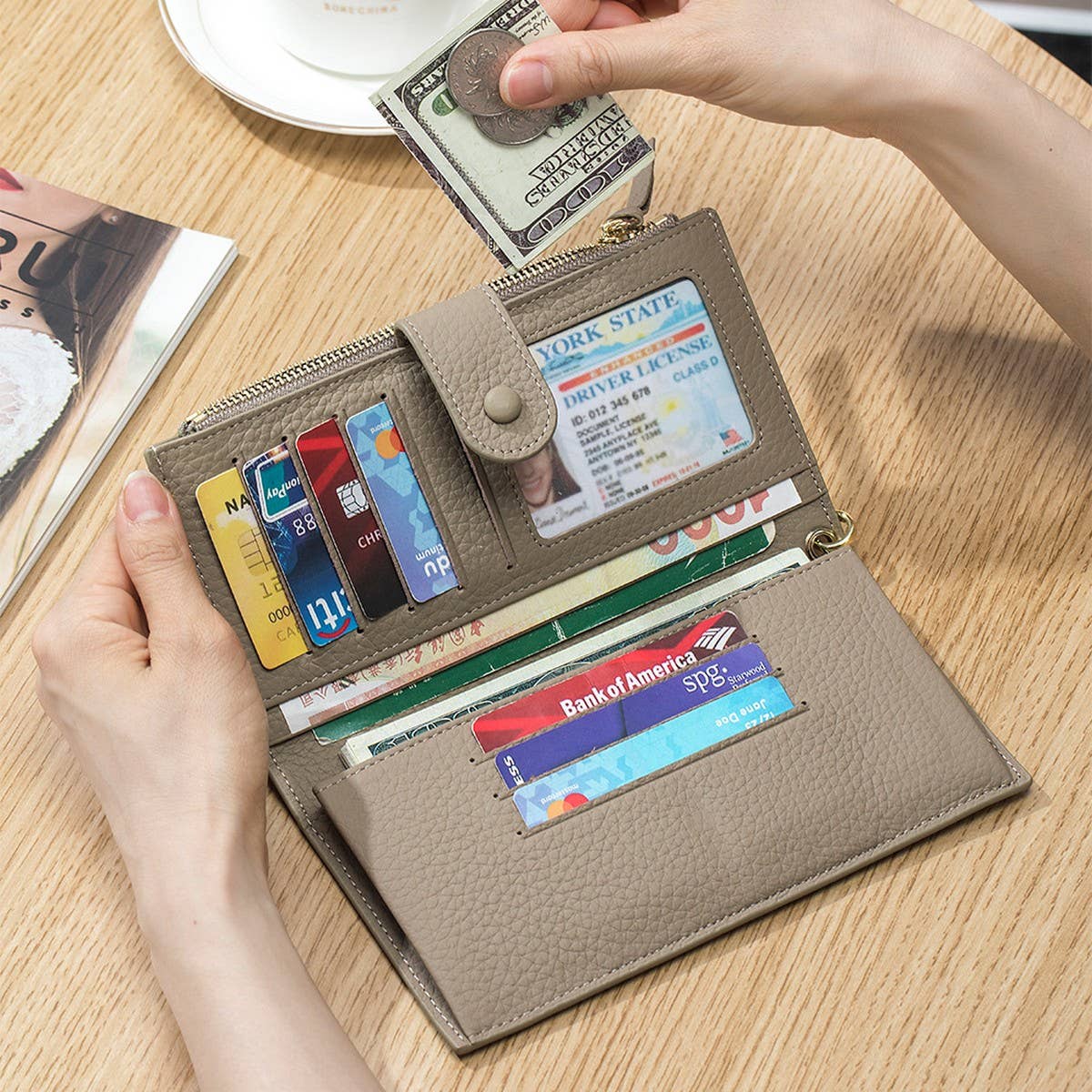 GENUINE LEATHER LONG STYLISH LARGE CAPACITY WALLET_CWAB3799