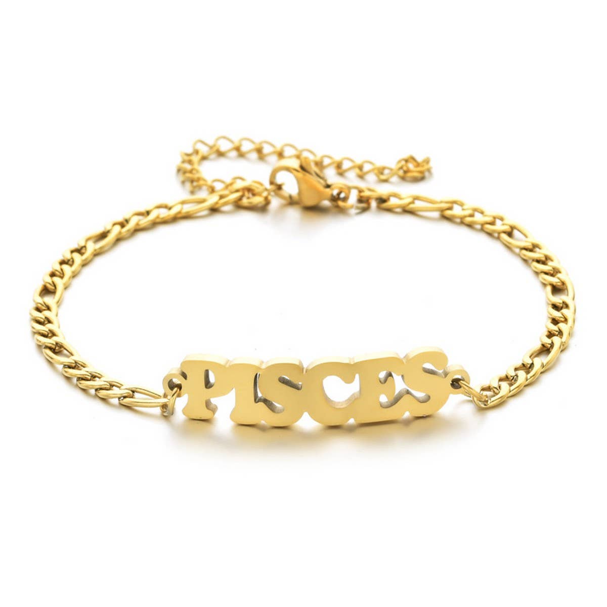 NEW STAINLESS STEEL ZODIAC PENDANT BRACELET_CWMM2716