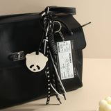 Vintage Pu Panda Acrylic Tag Keychain Bag Charm_Cwmm7872