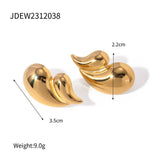 SIMPLE DOUBLE LAYER GLOSSY WATER DROP EARRINGS_CWAJE1783