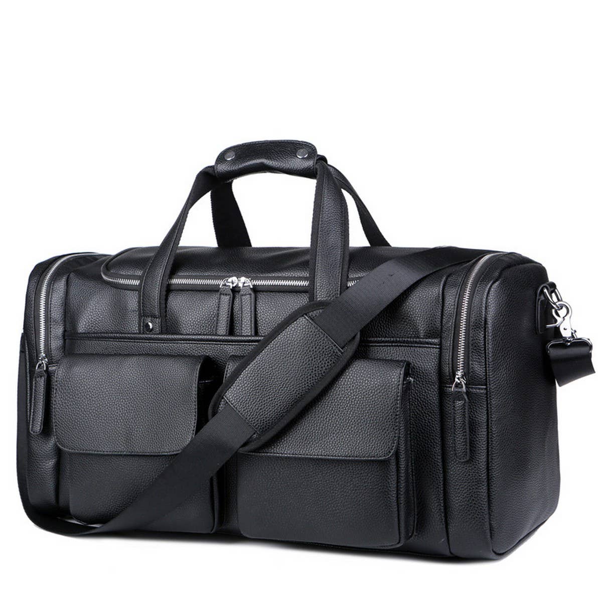 MEN S PU LEATHER TRAVEL BAG LARGE CAPACITY_CWAB5184