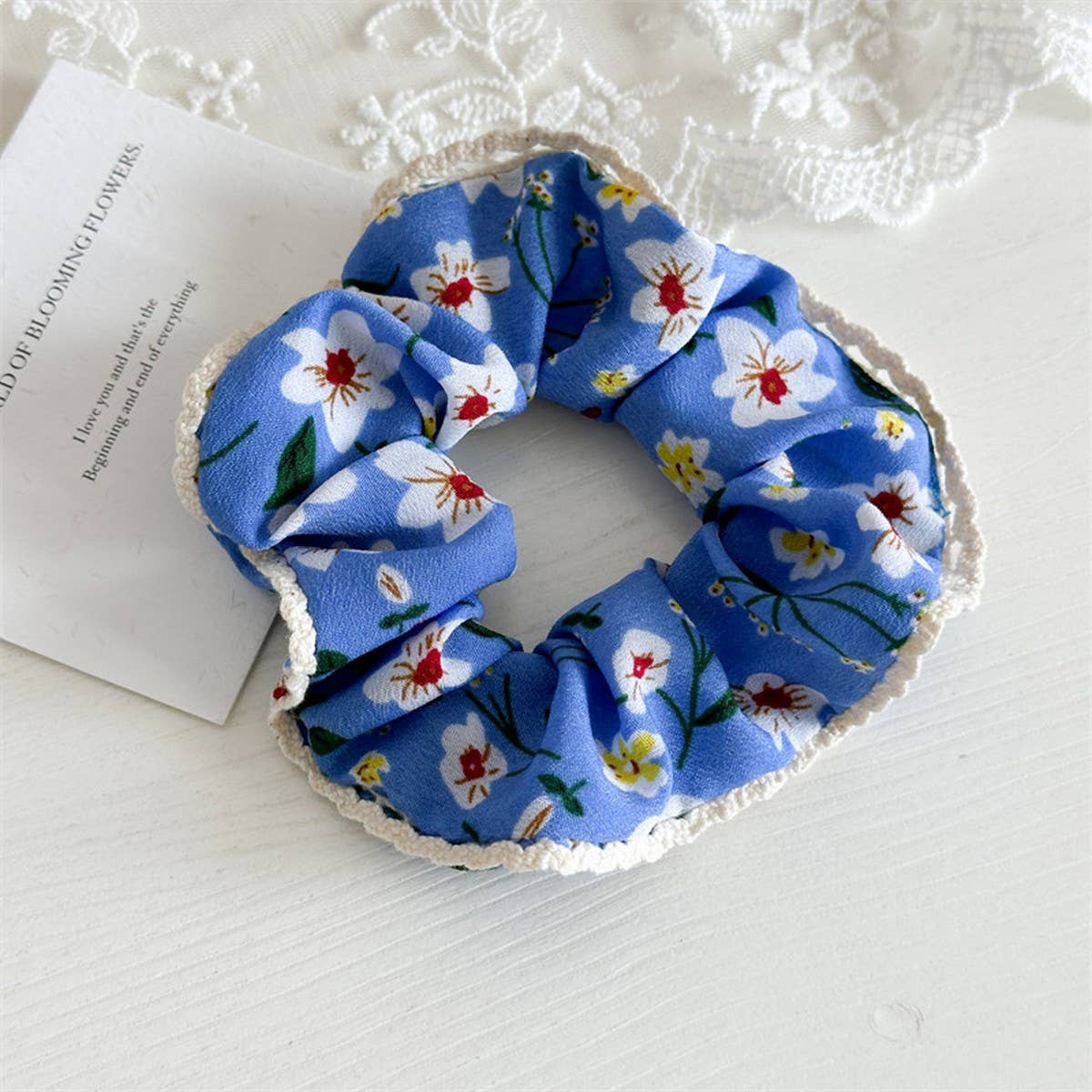 FLORAL LACE BORDER VERSATILE LARGE INTESTINE RING_CWAHA2430