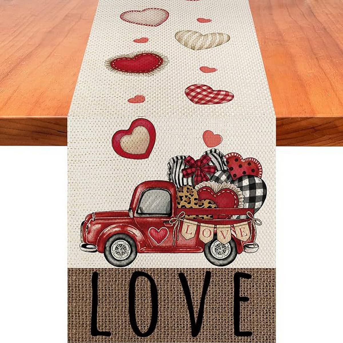 Valentines Day Love Print Cartoon Tablecloth_Cwmm0786