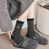 Cute Puppy Wool Slouchy Crew Socks Ins_Cwms03361
