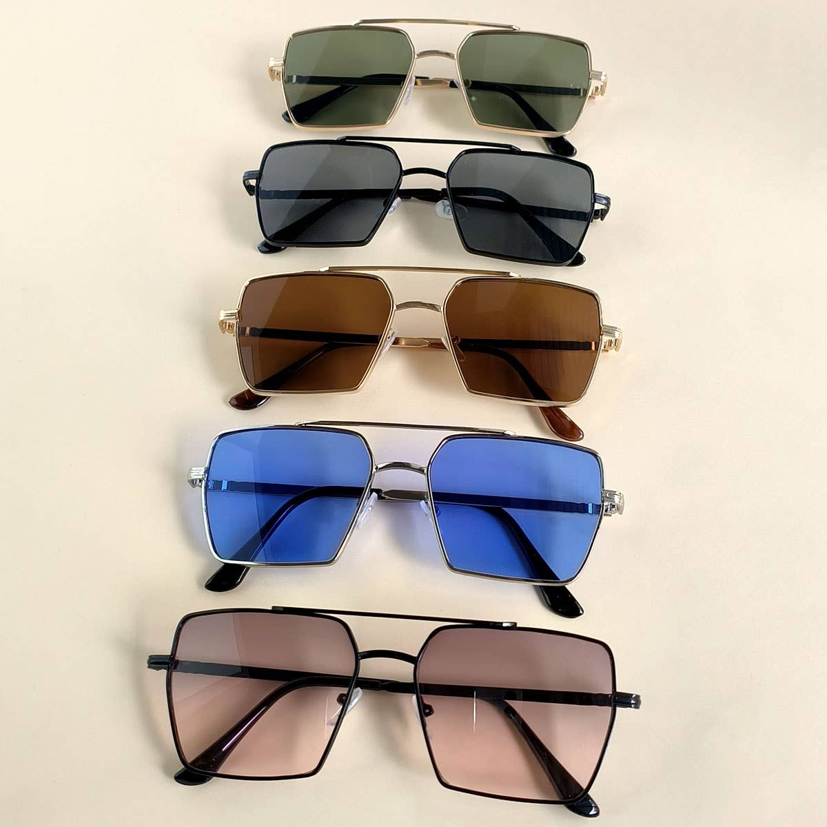 FLAT TOP FRAME SQUARE SUNGLASSES_CWASG0100