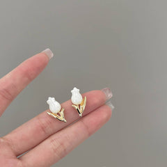 LIGHTWEIGHT LUXURIOUS SHELL TULIP EARRINGS_CWAJE1293