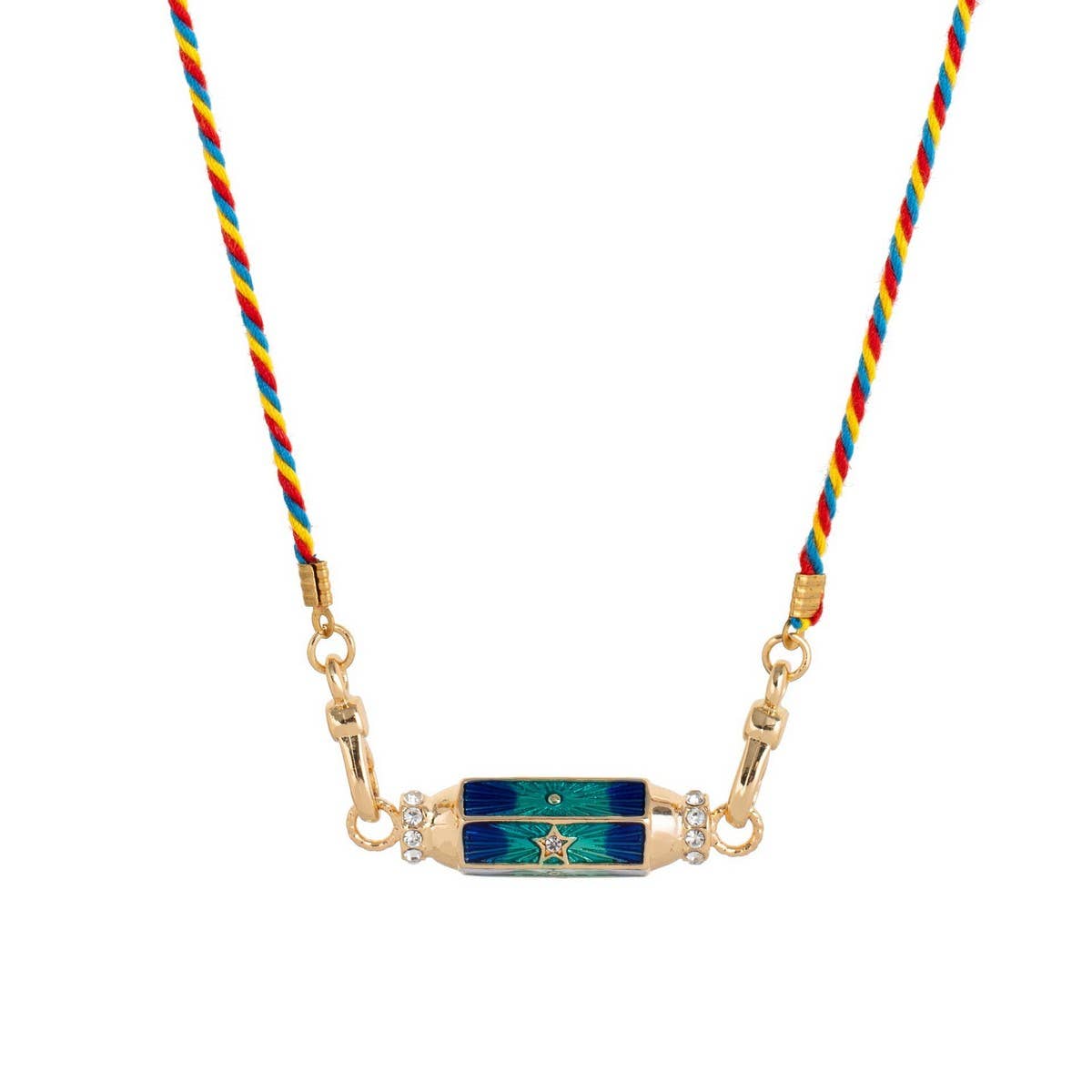 EVIL EYE CHARM CHOKER COLORFUL COTTON PENDANT_CWMM6968