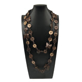 BOHEMIAN BROWN BUTTERFLY COCONUT SHELL NECKLACE_CWMM4743