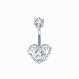 HEART CZ BELLY RING HYPOALLERGENIC BESTSELLER_CWMM9194