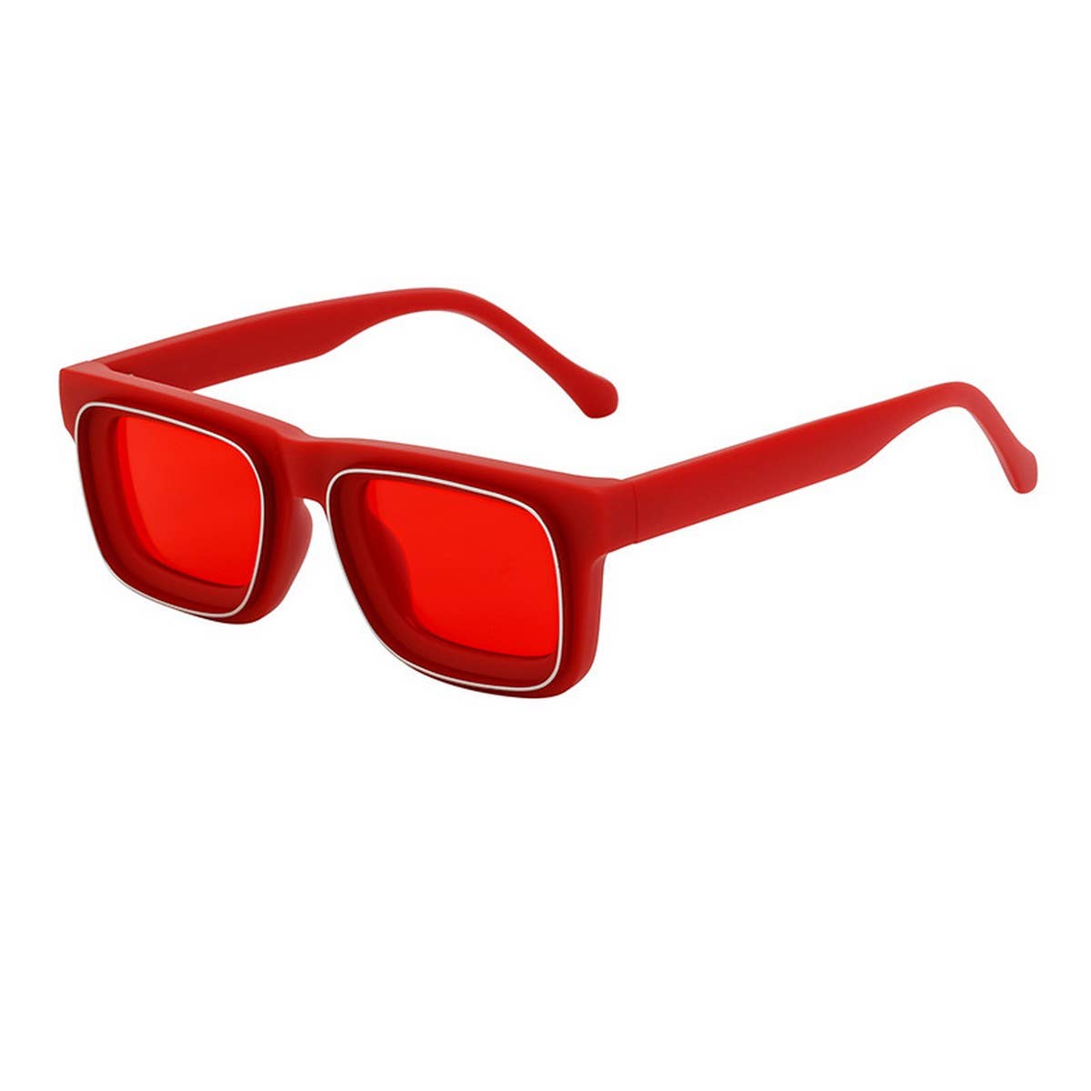 RETRO SQUARE FRAME OUTDOOR STREET STYLE SUNGLASSES_CWASG0686