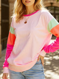 Long-sleeved pullover with a round neck