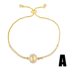 DEVILS EYE BUTTERFLY PLATED 18K GOLD BRACELET_CWAJE0874