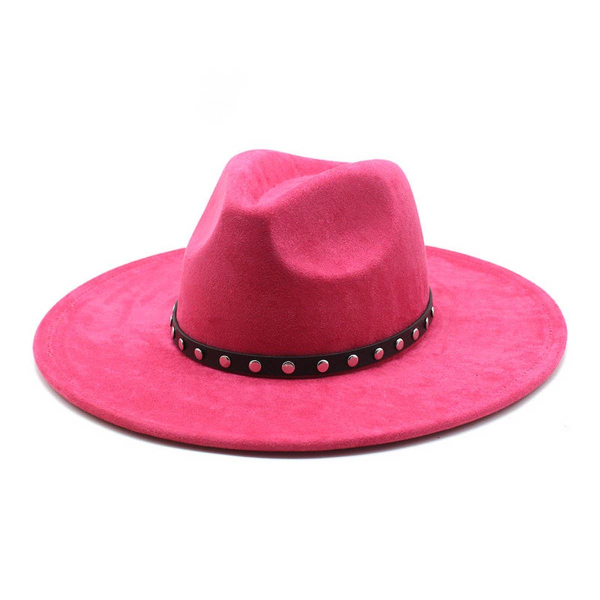 HEART SHAPED SUEDE ETHNIC STYLE WIDE BRIMMED HAT_CWAH2522