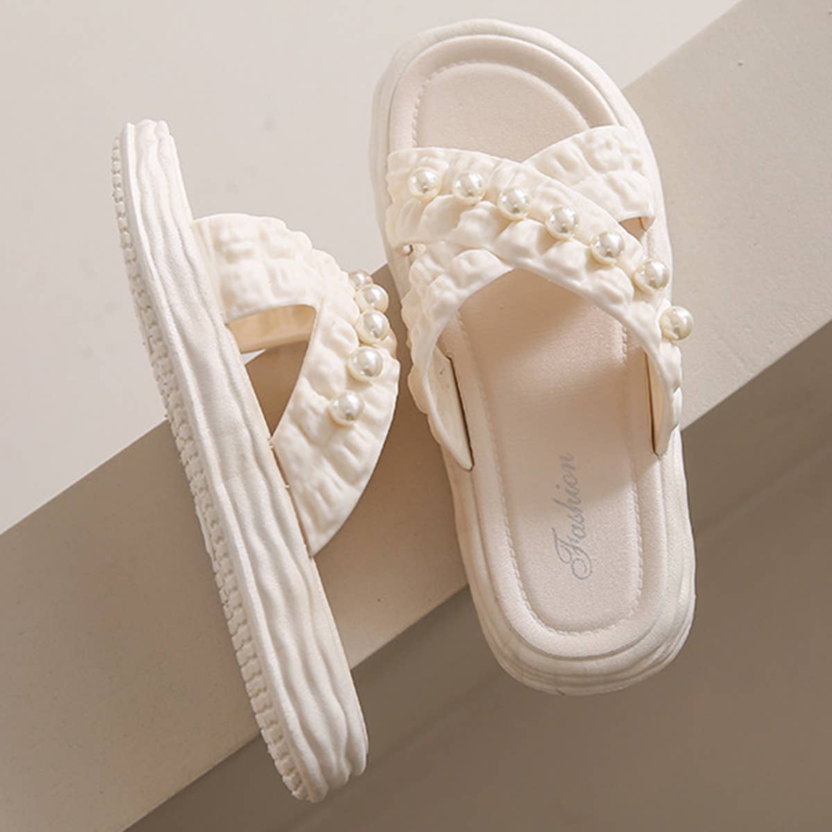 SUMMER BEACH SHOES PEARL CHAIN SANDALS_CWSHS0672