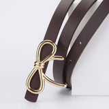 BOW PU LEATHER SKINNY BELT ELEGANT WAIST CINCHER_CWABE0616