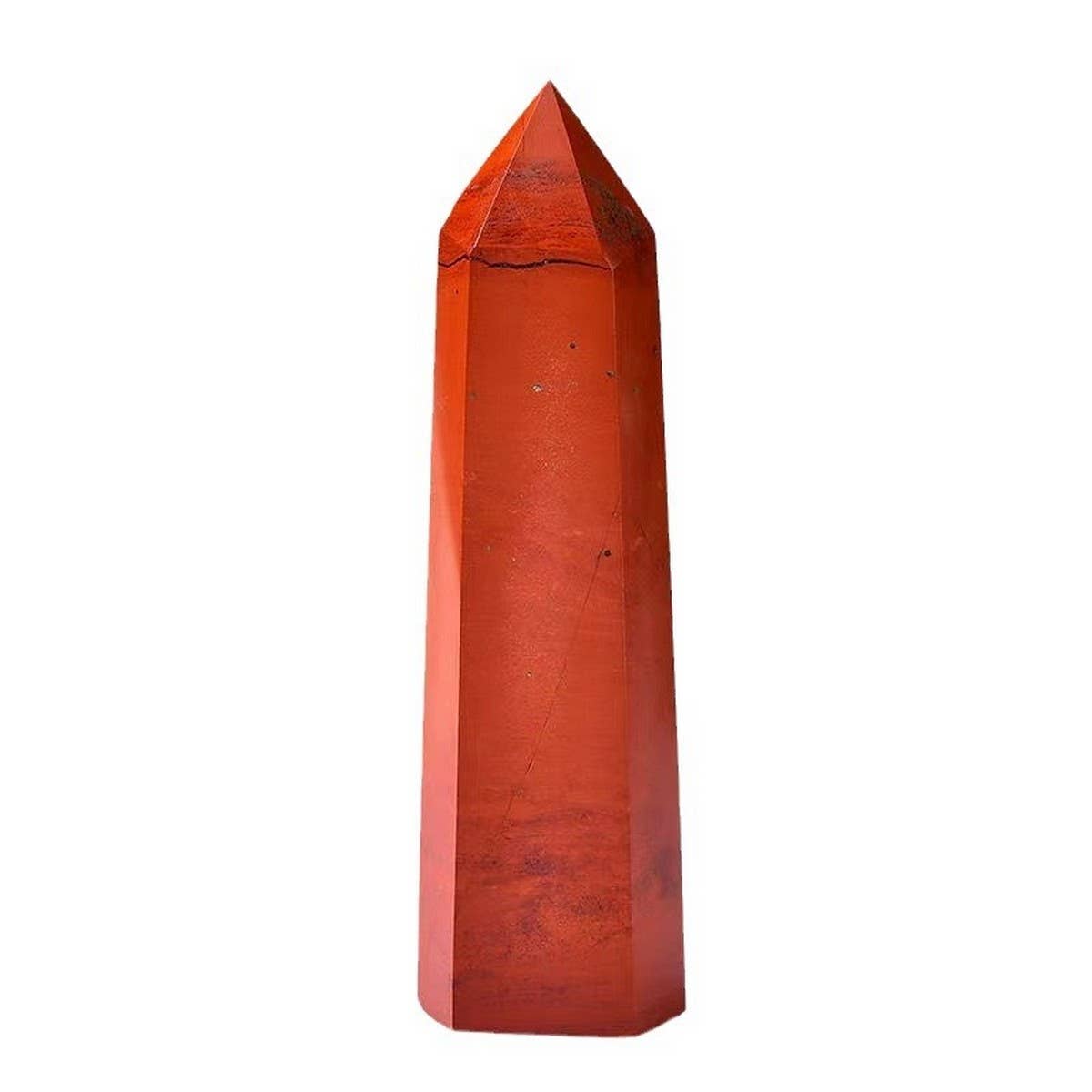 RED JASPER CRYSTAL POINT HEX TOWER_CWMM8126