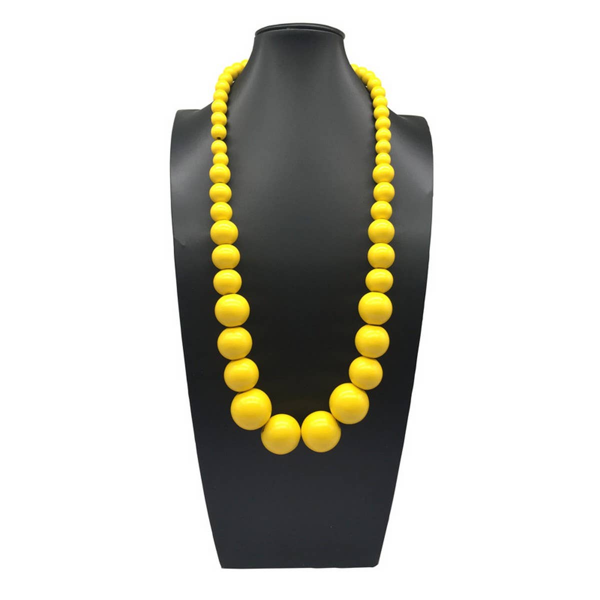 COLORFUL WOODEN LARGE ROUND BEAD LONG NECKLACE_CWMM4562