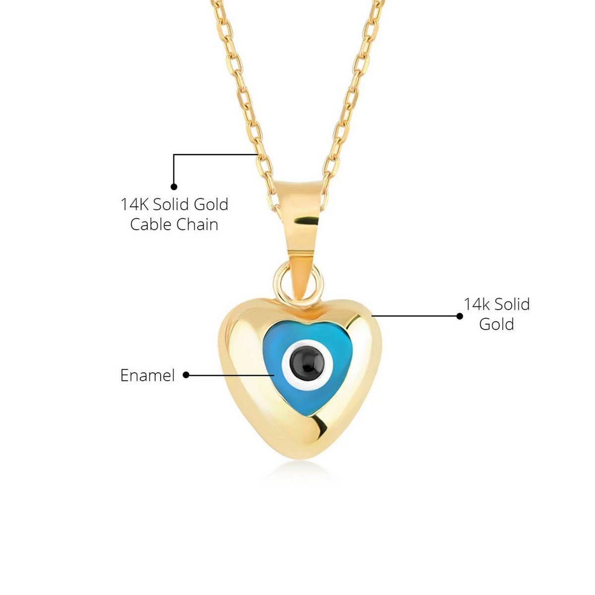 DEVILS EYE ZIRCON HEART PENDANT NECKLACE_CWMM5583
