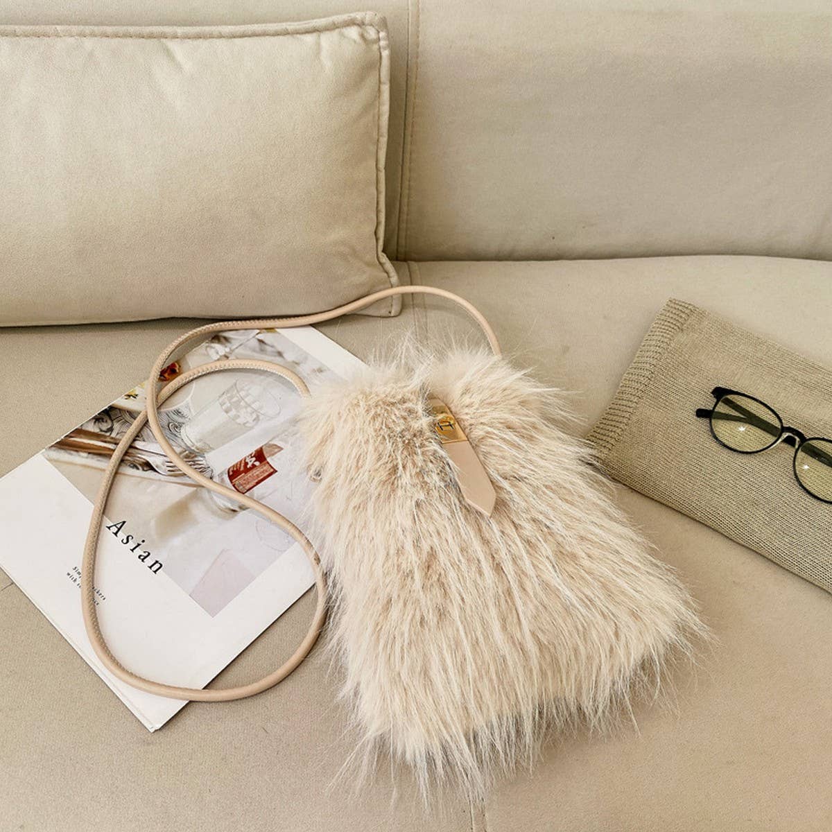 Winter Faux Fur Shoulder Crossbody Plush Bag_Cuab00740