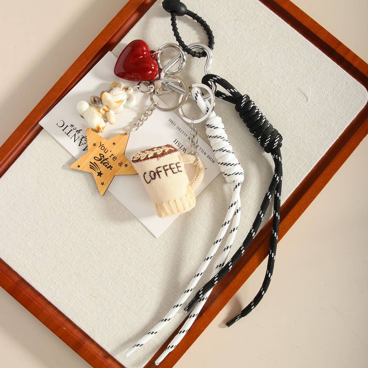 CUTE BEAR CAMERA COFFEE CHARM BAG PENDANT_CWMM7561