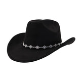 Western Ethnic Suede Cowboy Fedora For Men Women_Cwah04423