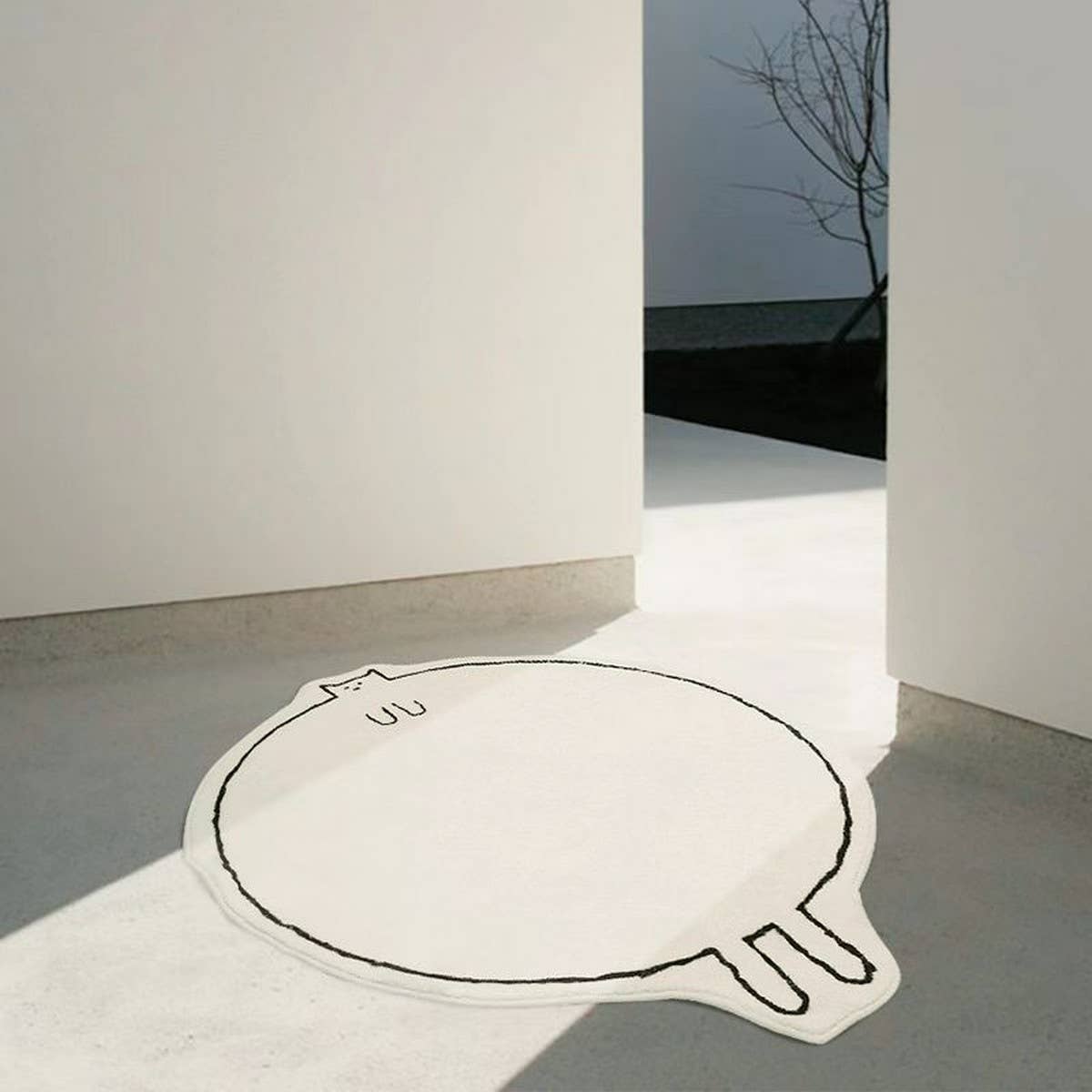 PLUSH CAT RUG THICK COZY MAT FOR BEDROOM LIVING_CWMM7519