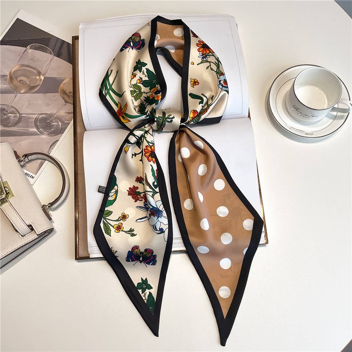 POLKA DOT THIN FASHIONABLE ALL MATCH HEAD SCARF_CWASC1517
