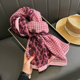 Fashionable Thin Plaid Warm Shawl Scarf
