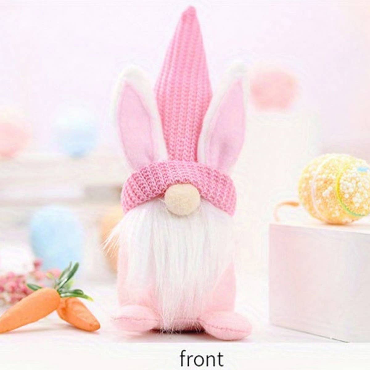 EASTER BUNNY DWARF DOLL ELF FIGURINE ORNAMENTS_CWMM3473