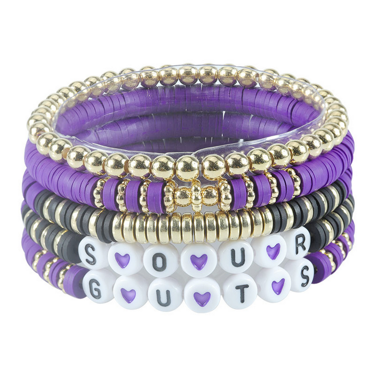 MULTILAYER ELASTIC LETTER BEAD BRACELETS SET_CWAJE0711