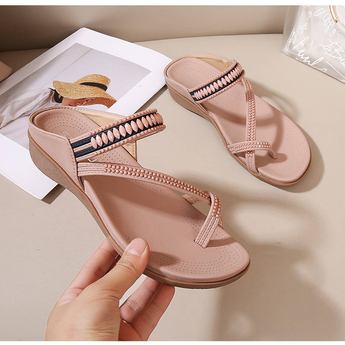 CROSS STRAP COMFORTABLE CASUAL SANDALS SLIPPERS_CWSHS0529