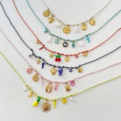 Unique Rope Chain Necklace Lotus Feather Elephant_Cwaje05663