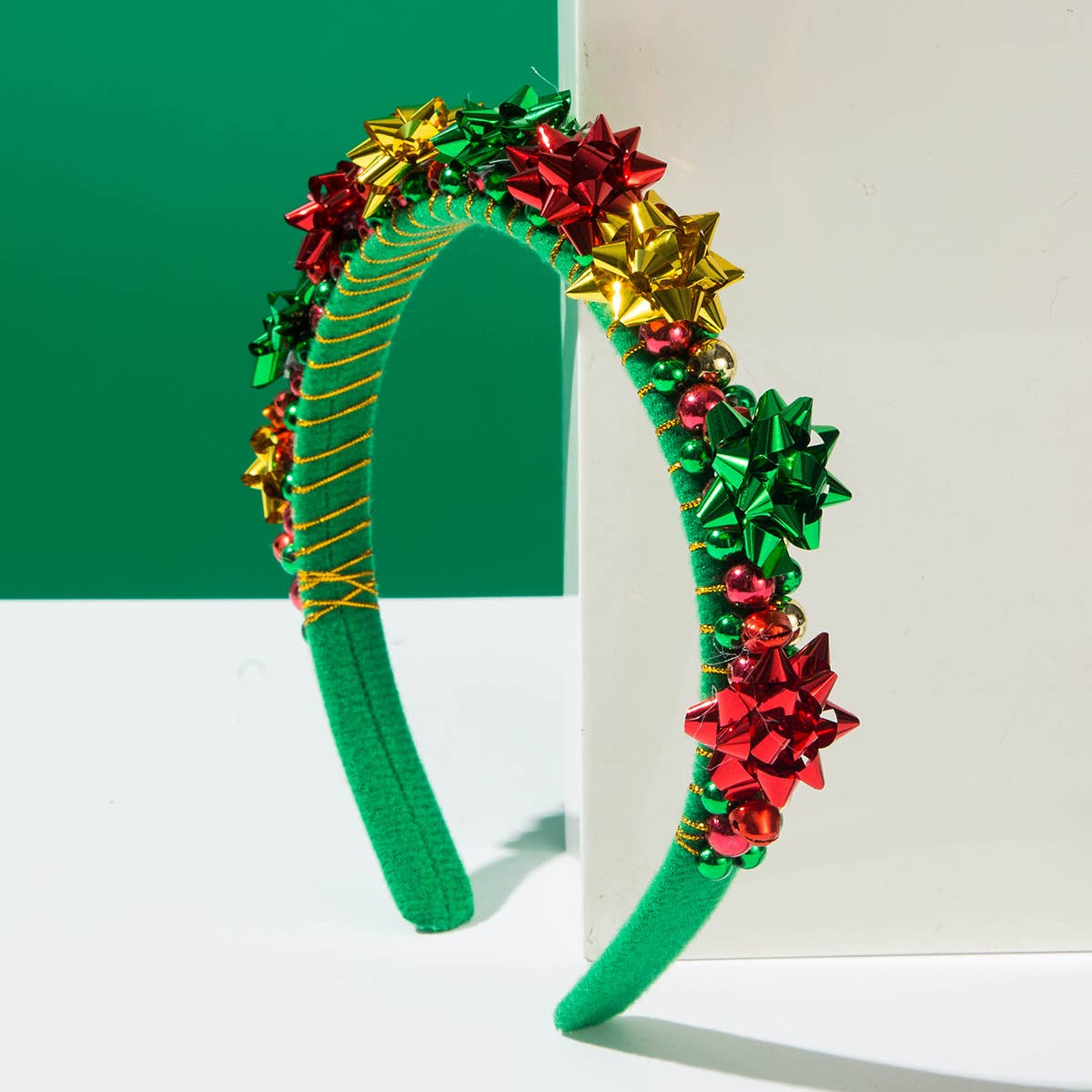 Xmas Bell Flower Headband Shiny Party Style_Cwaje05880