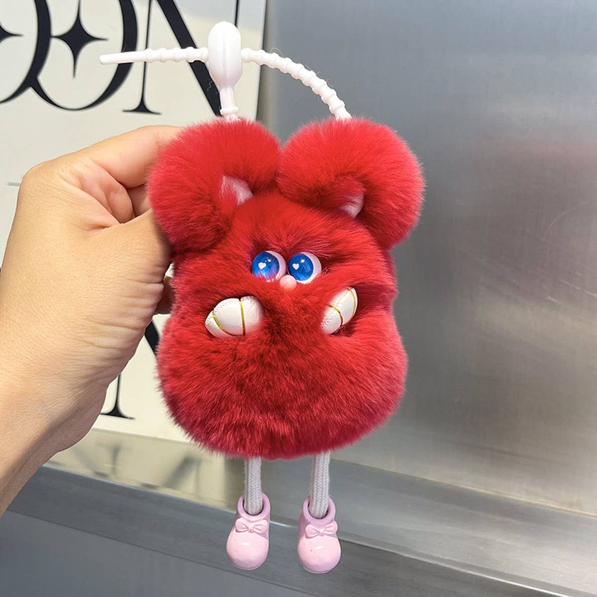 CUTE PLUSH BUNNY CAR KEYCHAIN BAG PENDANT_CWMM2534