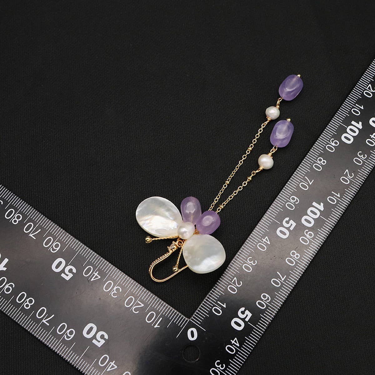 HIGH END SIMPLE SHELL BUTTERFLY PEARL EARRINGS_CWAJE3773