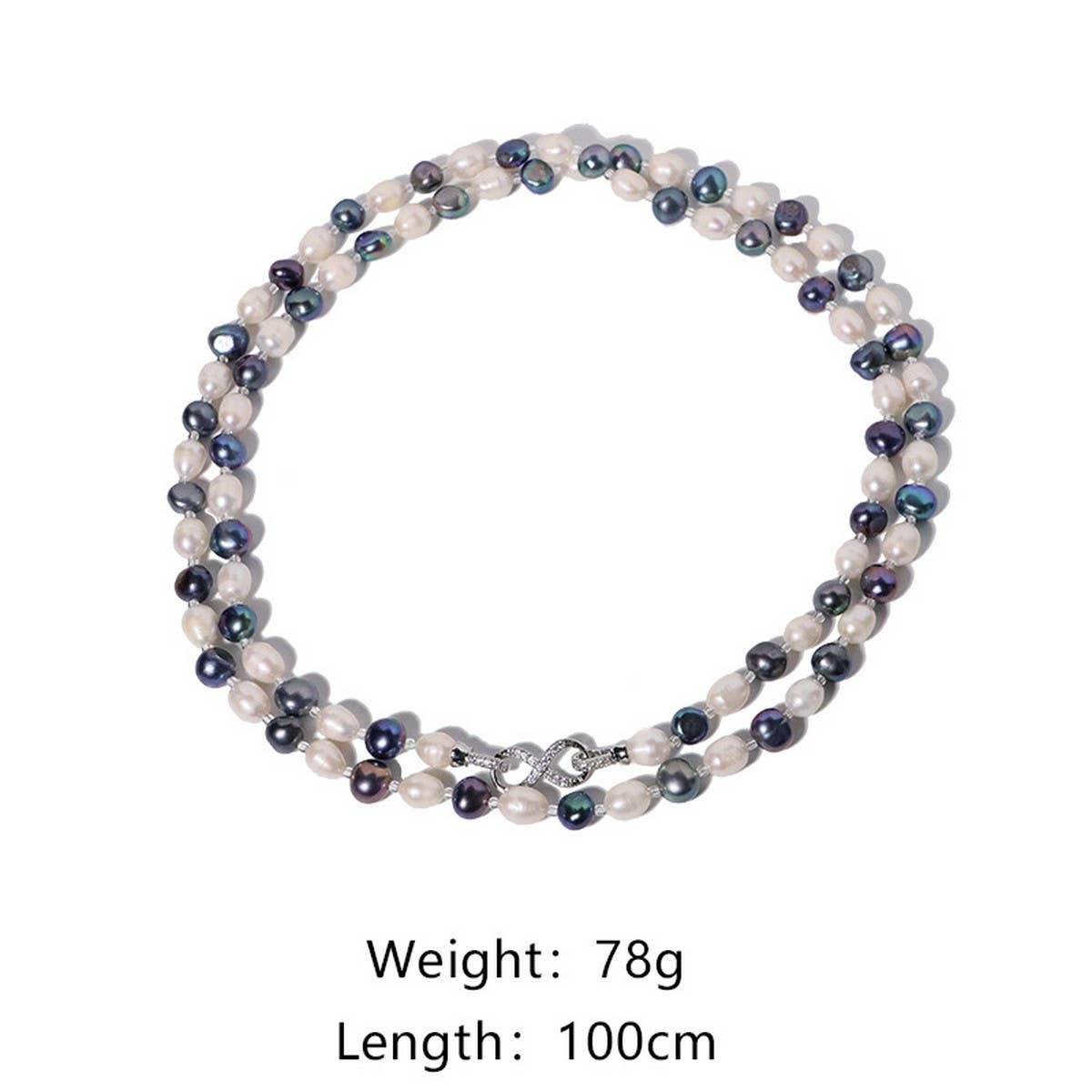 LUXURY RETRO NATURAL FRESHWATER PEARL NECKLACE_CWAJE3840