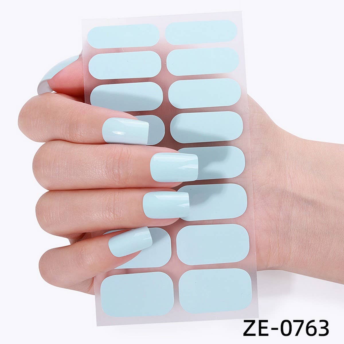 Solid Nail Film Stickers 16Pcs Set_Cwmm11205