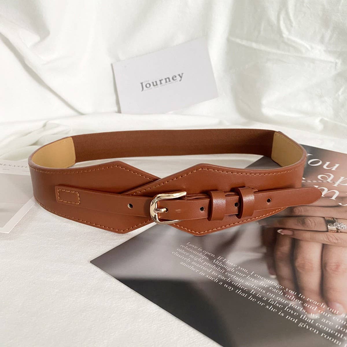 HIGHLY ELASTIC WIDE BRIMMED FASHIONABLE BELT_CWABE0650