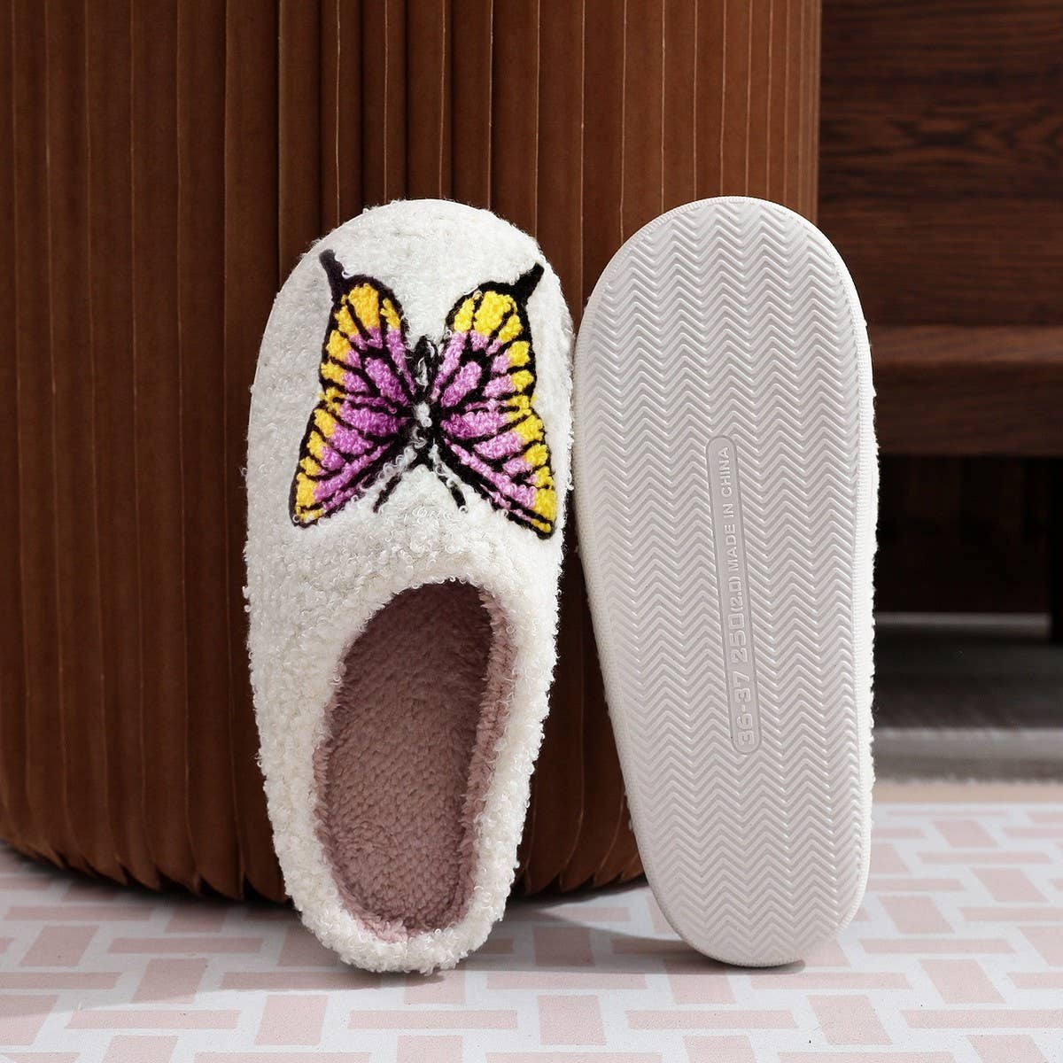 HOME COLORFUL BUTTERFLY COTTON SLIPPERS_CWSHS0767