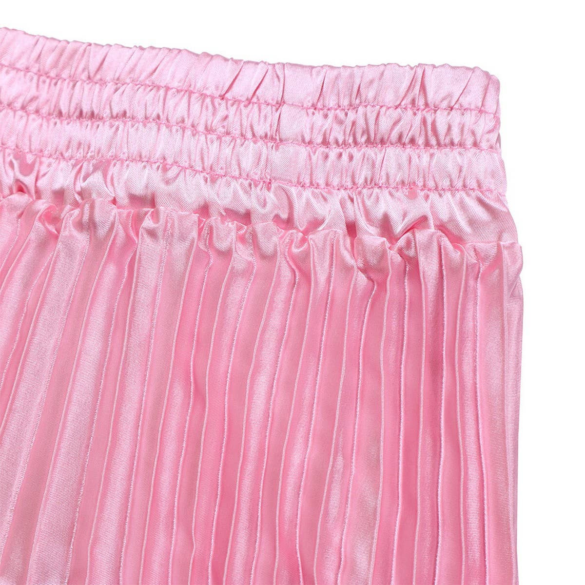 PLUS SIZE MID HIGH WAIST PLEATED LONG SKIRT_CWDMD3676
