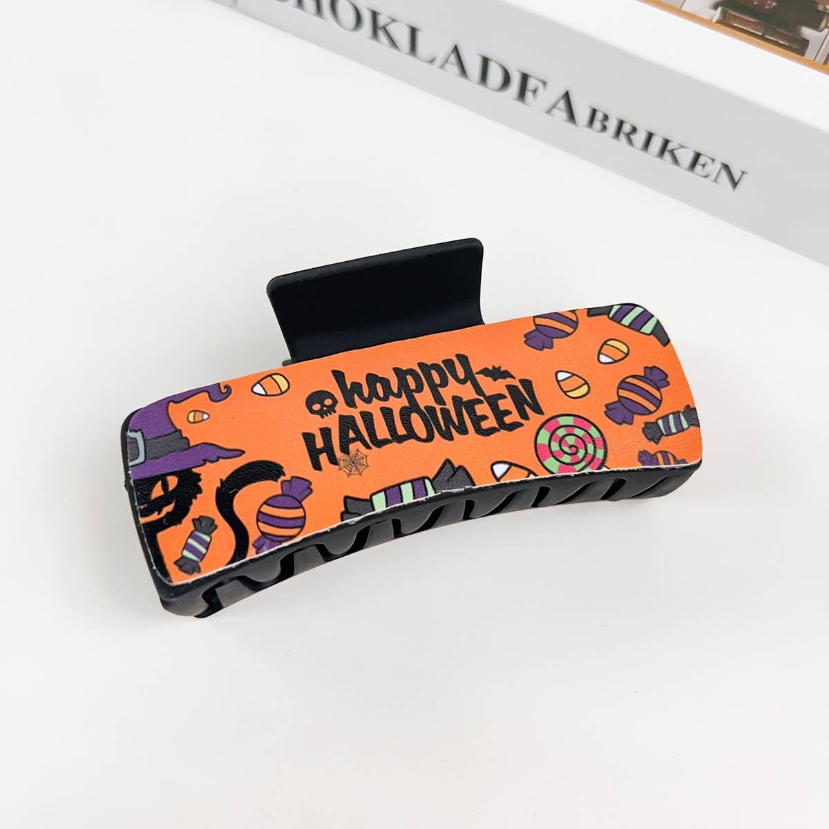 GOTHIC HALLOWEEN CLAW CLIP PUMPKIN GHOST DESIGN_CWAHA1443