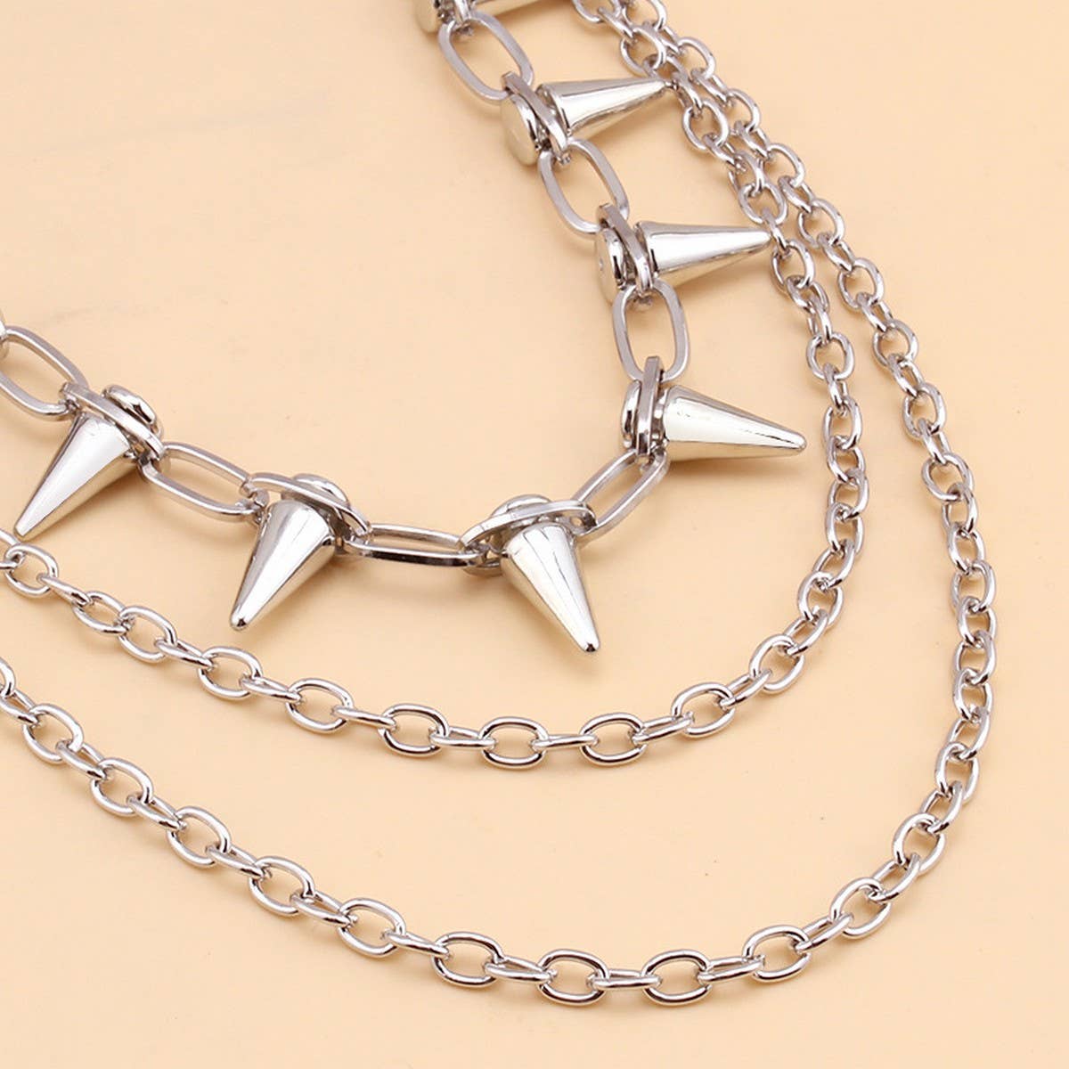 HIP HOP PUNK METAL RIVET MULTI LAYER PANTS CHAIN_CWMM0677