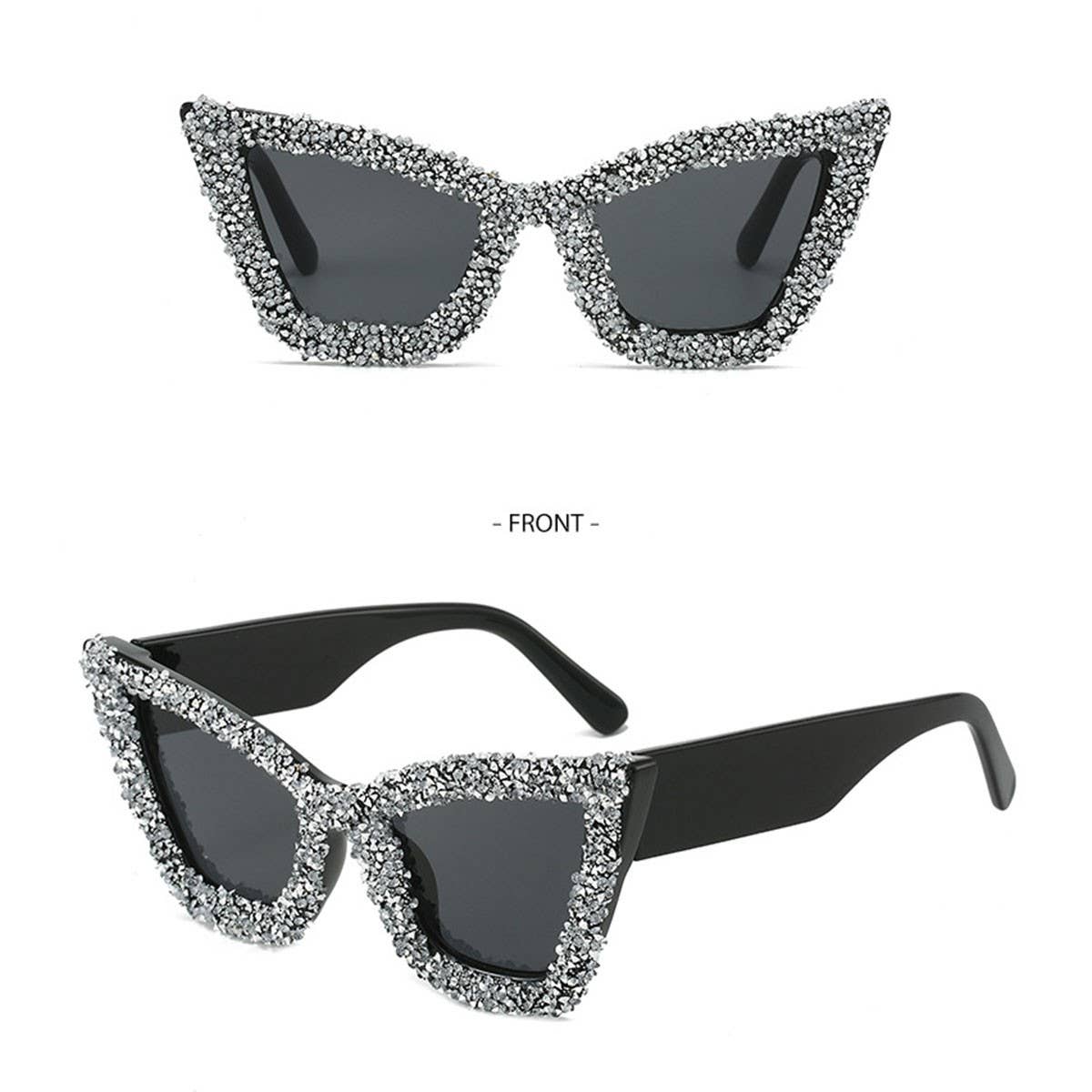 LARGE FRAME CAT EYE DIAMOND SUNGLASSES_CWASG0860