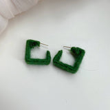 SOLID COLOR SQUARE PLUSH VERSATILE EARRINGS_CWAJE2192