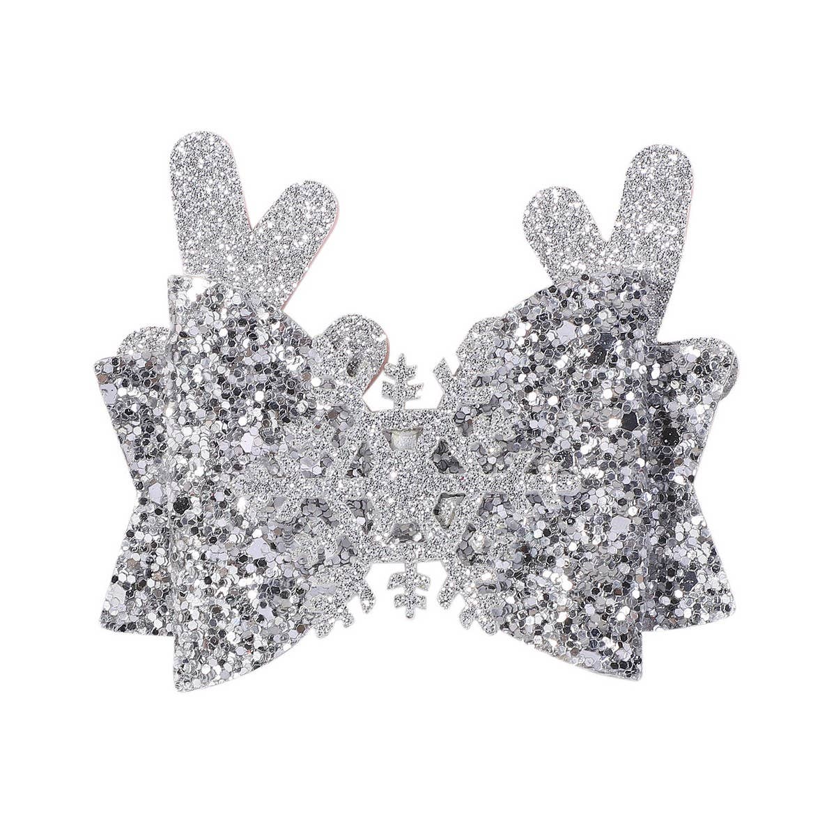 CHRISTMAS ANTLER BOW CLIP FOR KIDS PARTY_CWAHA6692