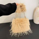 PLUSH FUR CHAIN BAG WOMEN CROSSBODY HANDBAG_CUAB00542