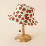 ADJUSTABLE FRUIT STRAWBERRY PRINT BUCKET HAT_CWAH1439