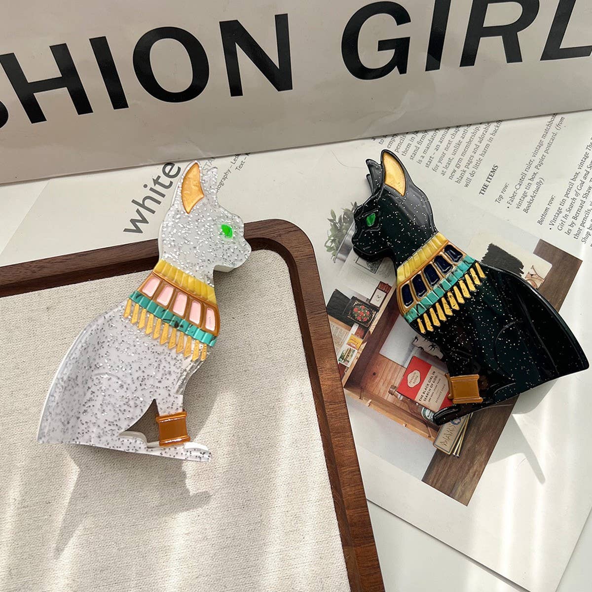 NEW CAT ACETATE HAIR CLIP FOR UNIQUE STYLE_CWAHA5720