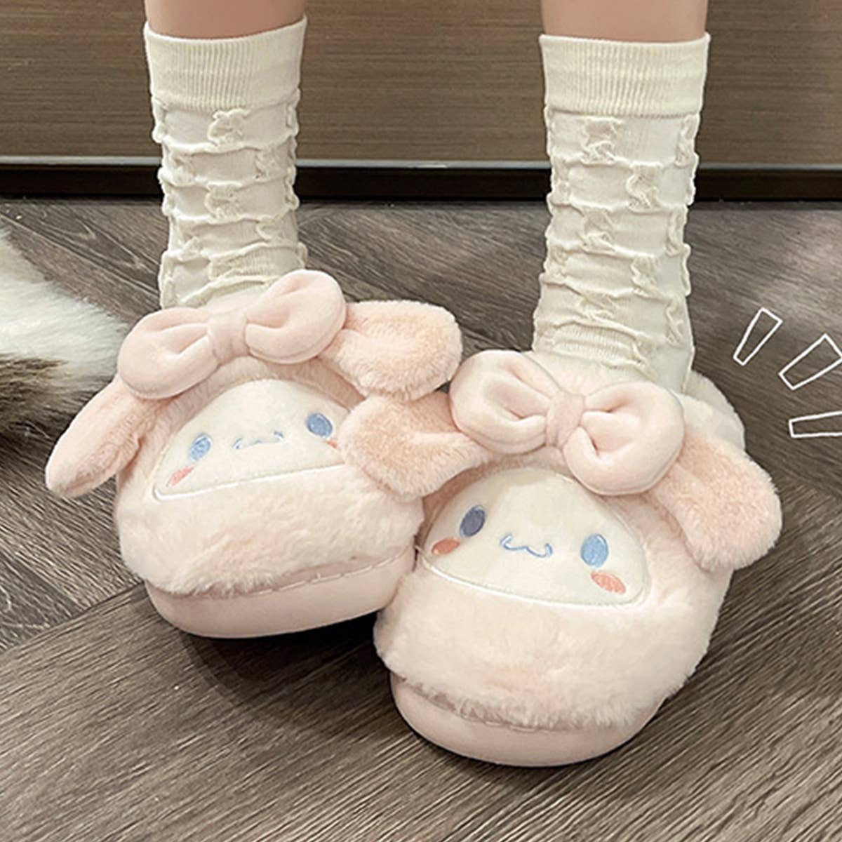 Wear Cartoon Warm Cotton Slippers At Home